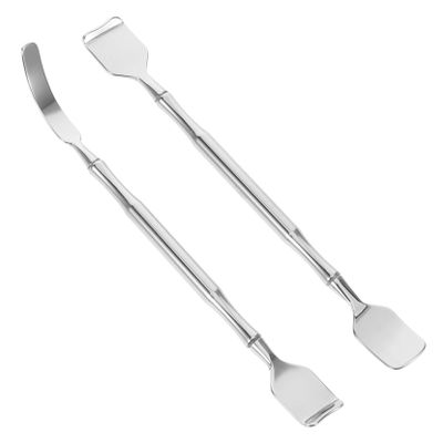 FOMIYES 2pcs Stainless Steel Face Cleaning Tool Scraper Spatula for Blackhead Removal and Facial Massage Ergonomic Design for All Skin Types for Men Women