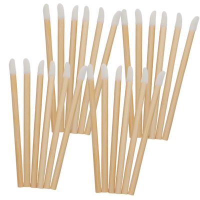 Baluue 100pcs Lip Brush Makeup Tools Wooden Handle Lipstick Applicators for Lipstick Eyelash Makeups Lip Gloss Wand