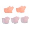 Anneome 5pairs Medical Grade Silicone Heel Covers Heel Socks for Dry Cracked Repair Gel Pads for Shoes for Pain Relief view 1