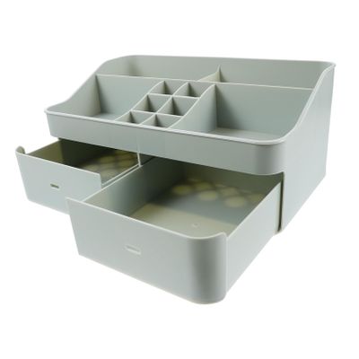 SHOWERORO Desktop Cosmetic Organizer Multifunctional Makeup Brush Holder Skincare Storage Box Drawer Vintage Vanity Organizer for Lipsticks and Accessories Capacity for Neat and Orderly