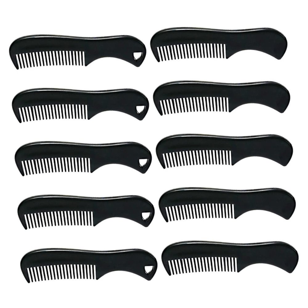 Gogogmee 50pcs Pocket Beard Comb for Men Travel Grooming Accessory Fine Toothed Design Compact Portable for Facial Hair Styling and Detangling