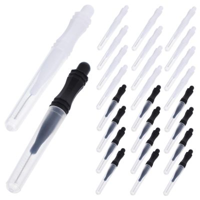 HAPINARY 60pcs Portable Brow Lamination Brush Caps Micro Eyebrow Brush Tool Kit