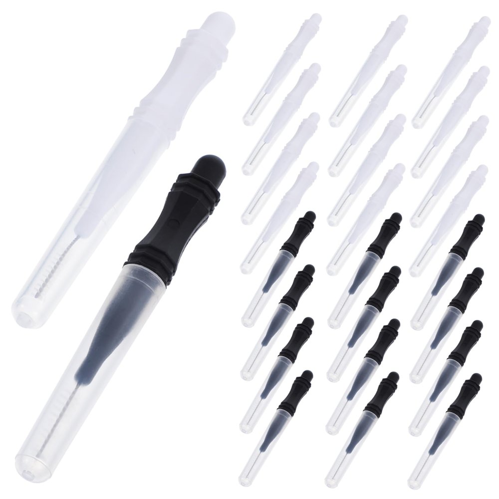 HAPINARY 60pcs Portable Brow Lamination Brush Caps Micro Eyebrow Brush Tool Kit