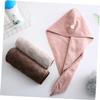 Baluue 3pcs Hair Drying Cap Towel Wrap Soft Absorbent Fast Drying Frizz Head Towels Wrap Hair Accessories for Travel view 3