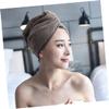 Baluue 3pcs Hair Drying Cap Towel Wrap Soft Absorbent Fast Drying Frizz Head Towels Wrap Hair Accessories for Travel view 4