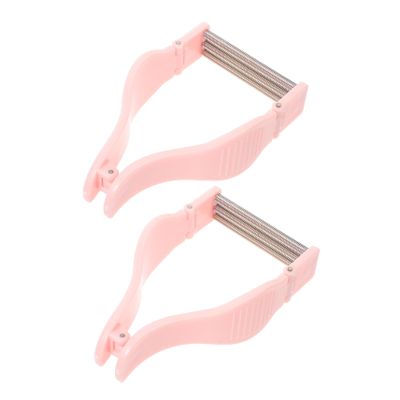 TOVINANNA 2pcs Manual Face Epilator Tool for Women Spring Hair Removal Device for Facial and Lip Hair Portable and Lightweight for Home Travel Use