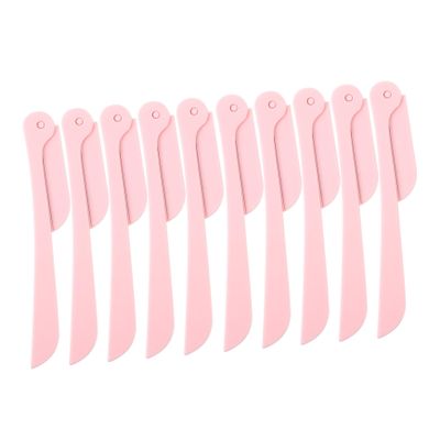 WOONEKY 10pcs Stainless Steel Foldable Eyebrow Razors for Women Precision Eyebrow Trimmers for Safe Grooming for Chin Upper Lip and Bikini Area Hair Removal