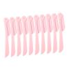 WOONEKY 10pcs Stainless Steel Foldable Eyebrow Razors for Women Precision Eyebrow Trimmers for Safe Grooming for Chin Upper Lip and Bikini Area Hair Removal view 1