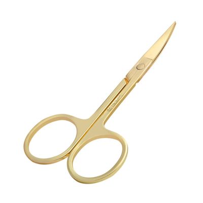 minkissy 4pcs Stainless Steel Nose Hair Scissors and Eyebrow Trimmer Colorful Titanium Curved Design for Safe Trimming of Facial Hair and Eyebrows Lightweight and Portable Grooming Tools