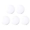 Baluue 5pcs Round Makeup Powder Puff Pure Cotton Body Puff for Loose Powder Application Soft and Washable with Ribbon for Easy Handling White view 1