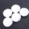 Baluue 5pcs Round Makeup Powder Puff Pure Cotton Body Puff for Loose Powder Application Soft and Washable with Ribbon for Easy Handling White view 2