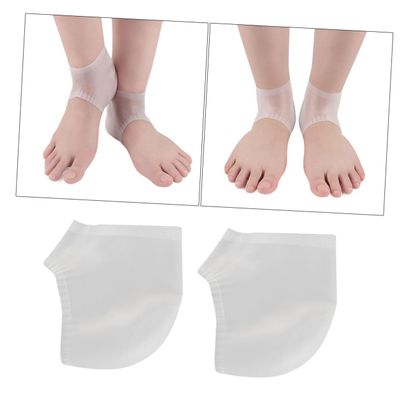 minkissy 2pairs Silicone Heel Socks Protective Sleeve for Ankle Comfortable Heel Inserts for Men Women Guards for Shoes