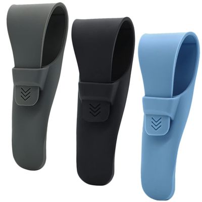 Healeved 3pcs Silicone Razor Covers Manual Shaver Protective Cases for Travel and Lightweight Razor Sleeves in Black Dark Gray and Nordic Blue for Storage
