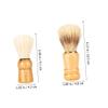 Baluue Beard Brush Shaving Brush 2pcs Men's Wood Handle Barber Accessories Shaving Soap Father's Day Presents view 2