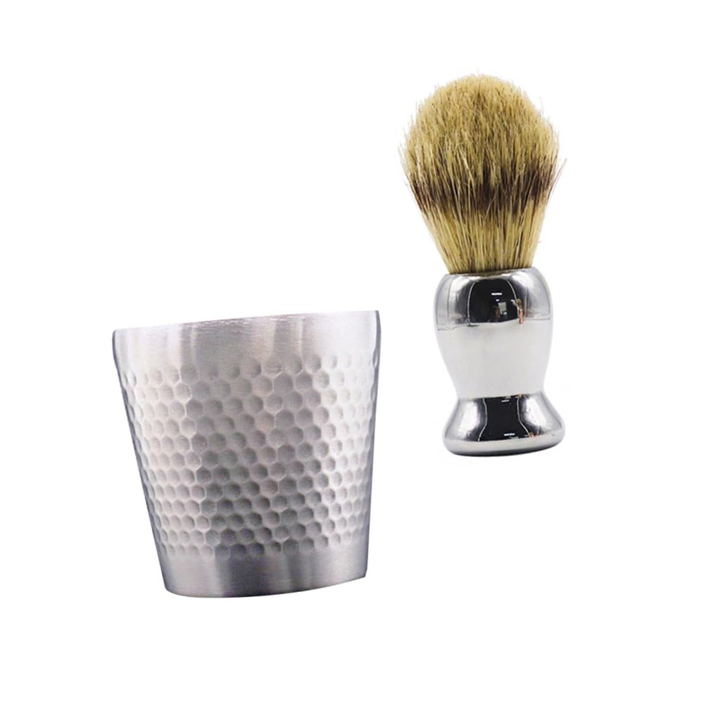 minkissy Gentlemen's Shaving Set Beard Brush with Soft Bristles Soap Bowl and Stylish Stand for Effortless Shaving Experience