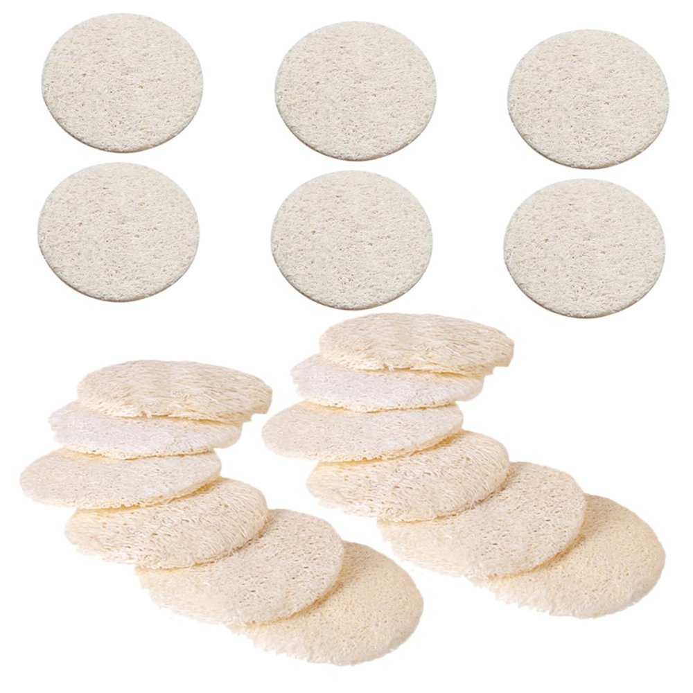 minkissy 36pcs Exfoliating Loofah Makeup Removal Pads Gentle Facial Cleansing Discs Soft Loofah Sponge for Skin Exfoliation and Cleaning for All Skin Types