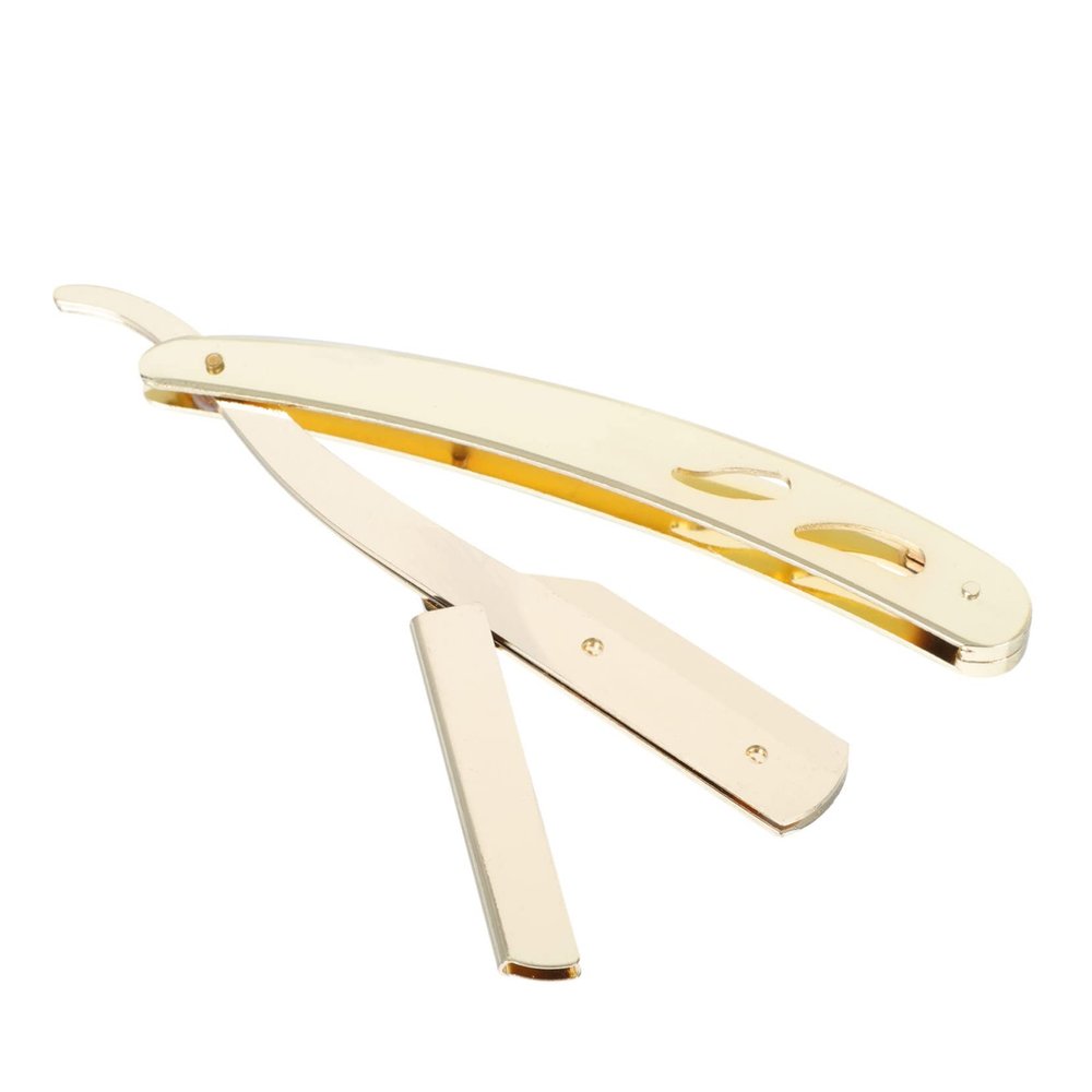 WOONEKY Gold Eyebrow Razor for Women Multi-use Facial Shaver Safe Handheld Razor for Beard and Hair Trimming Tool