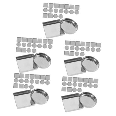 Gogogmee 150pcs Paint Palette Tray Empty Metal Eyeshadow Pans for Makeup Palette Diy Accessory