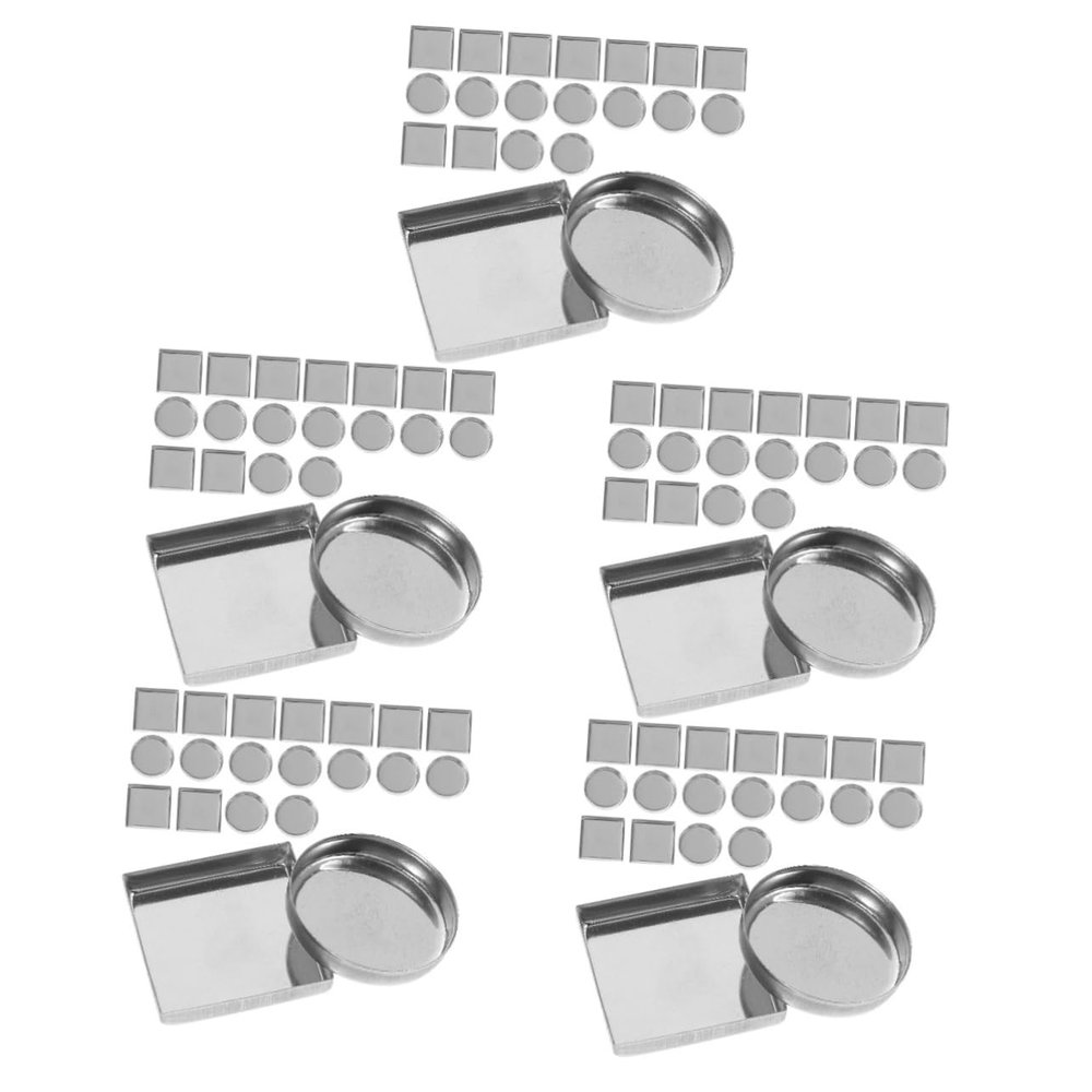 Gogogmee 150pcs Paint Palette Tray Empty Metal Eyeshadow Pans for Makeup Palette Diy Accessory