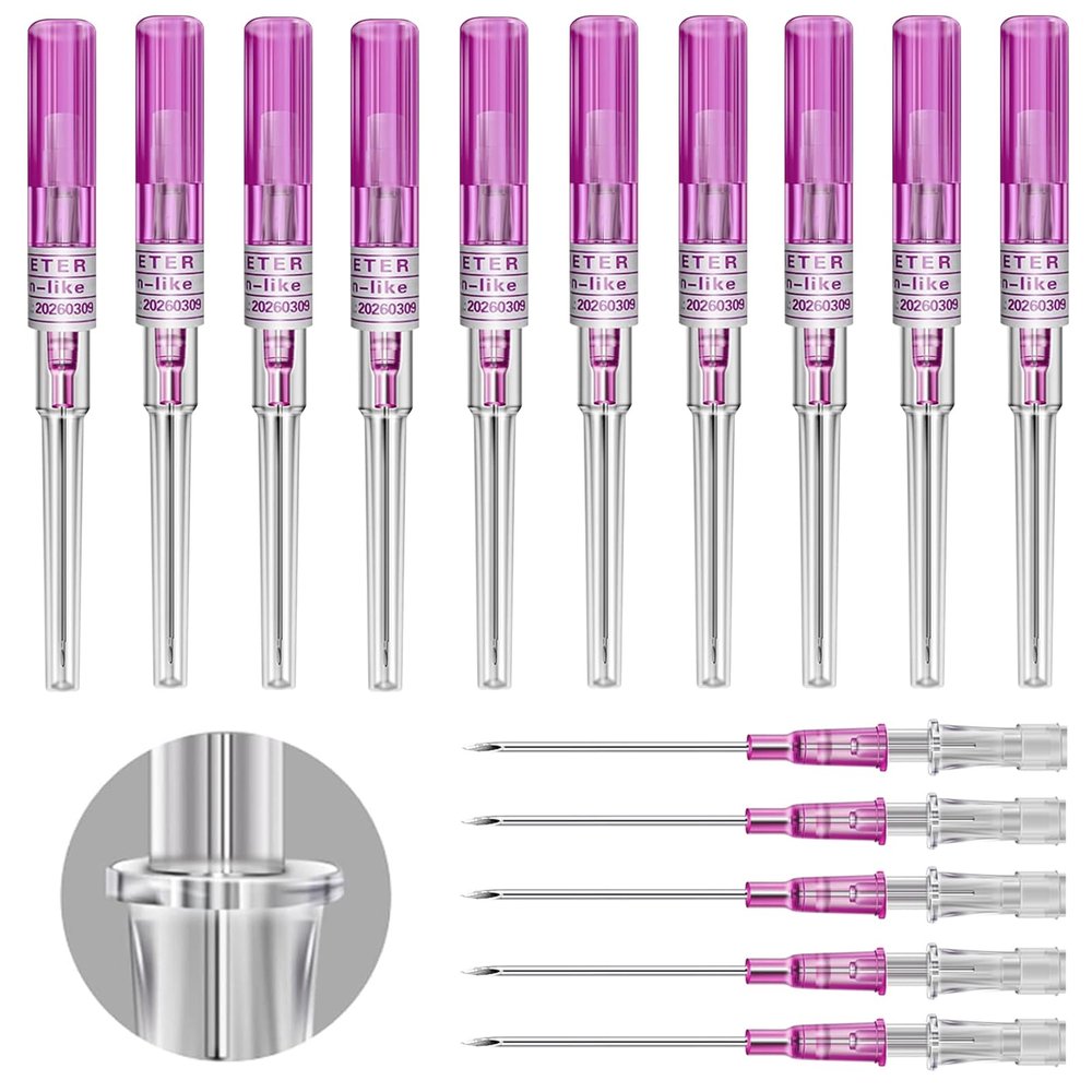 Catheter Piercing Needles 10Pcs - Prgislew 20G IV Catheter Needles Ear Nose Piercing Needles Hollow Needles for Lip Tongue Belly Cartilage Piercing Kit Piercing Supplies