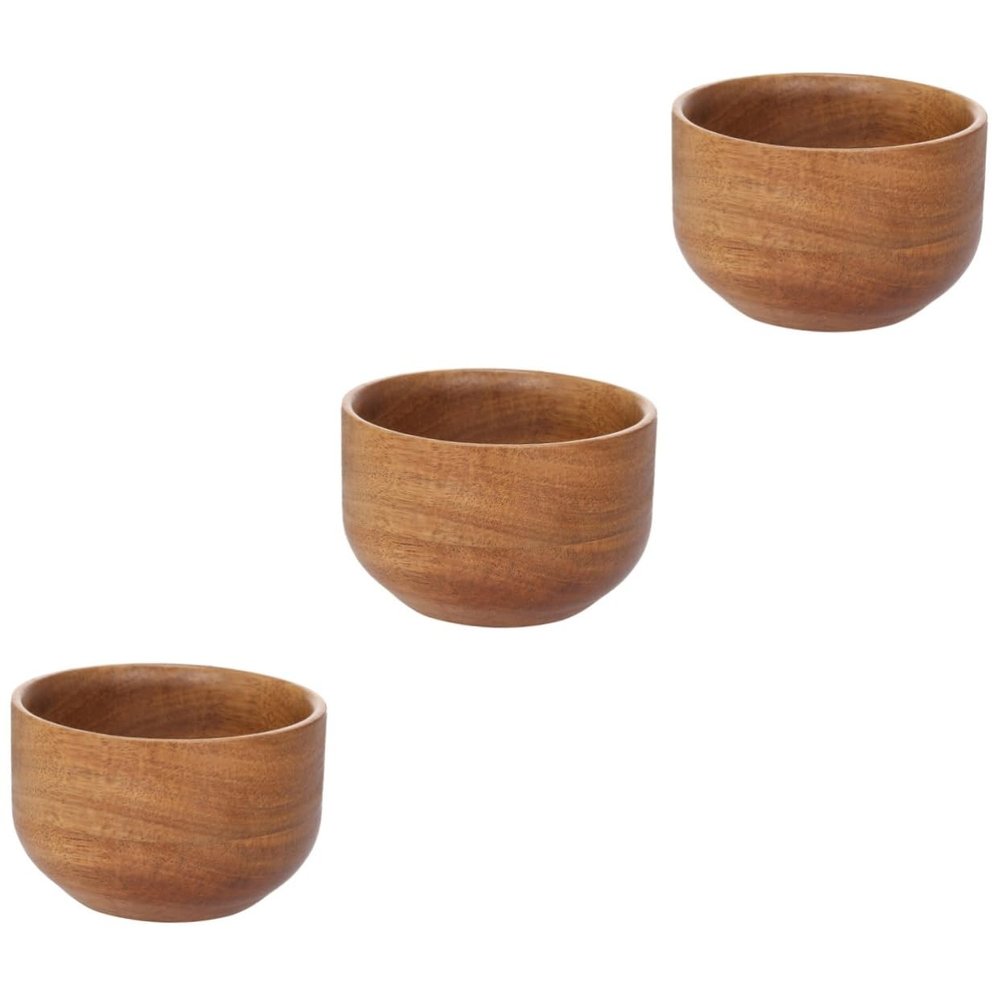 NOLITOY 3pcs Men Shaving Bowl Men Shaving Soap Bowl Shave Wooden for Home Barber Shop