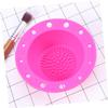Baluue Silicone Brush Cleaner Mat Makeup Brush Holder Scrubber Board for Makeup view 4