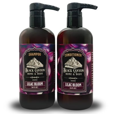 Black Canyon Lilac Bloom Scented Argan Oil Hair Shampoo and Conditioner Set, 16 Oz Shampoo - 16 Oz Conditioner