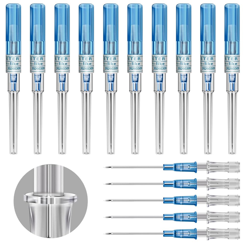Catheter Piercing Needles 10Pcs - Prgislew 22G IV Catheter Needles Ear Nose Piercing Needles Hollow Needles for Lip Tongue Belly Cartilage Piercing Kit Piercing Supplies