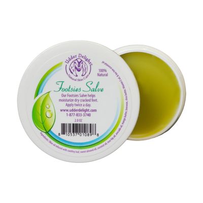 Udder Delight Footsies Salve (2 oz) - Soothing Dry, Cracked Feet Relief - Skin Salve