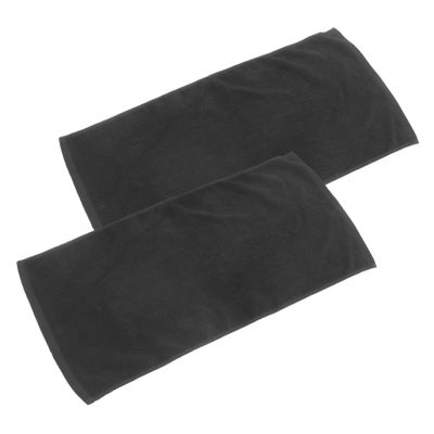 PLAFOPE 2pcs Cotton Towels for Bathroom Black Towel for College Dorm Hair Drying