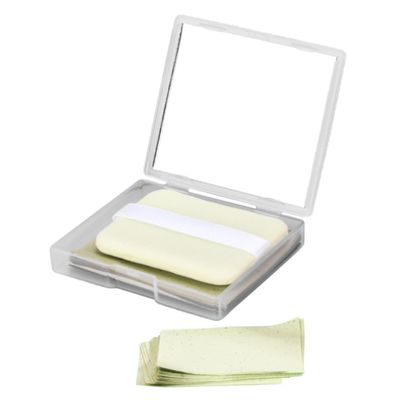 HONMEET Absorbing Sheets with Mirror Blotting Paper for Oily Skin Portable Facial Oil Control and Makeup Touch-up Includes Replacement Sheets for Men and Women