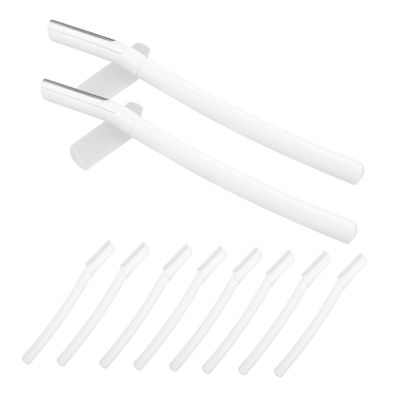 FOMIYES 10pcs Professional Eyebrow Razor Kit Face Shaver Razor Women Brow Trimmer Detailing Scissors Light Comfortable Handle