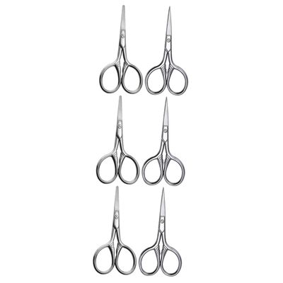 minkissy 6pcs Eyebrow Scissors Stainless Steel Grooming Scissors for Men Women Includes Precision Trimmer for Eyebrows Facial Hair Lash Trimming and Easy to Clean