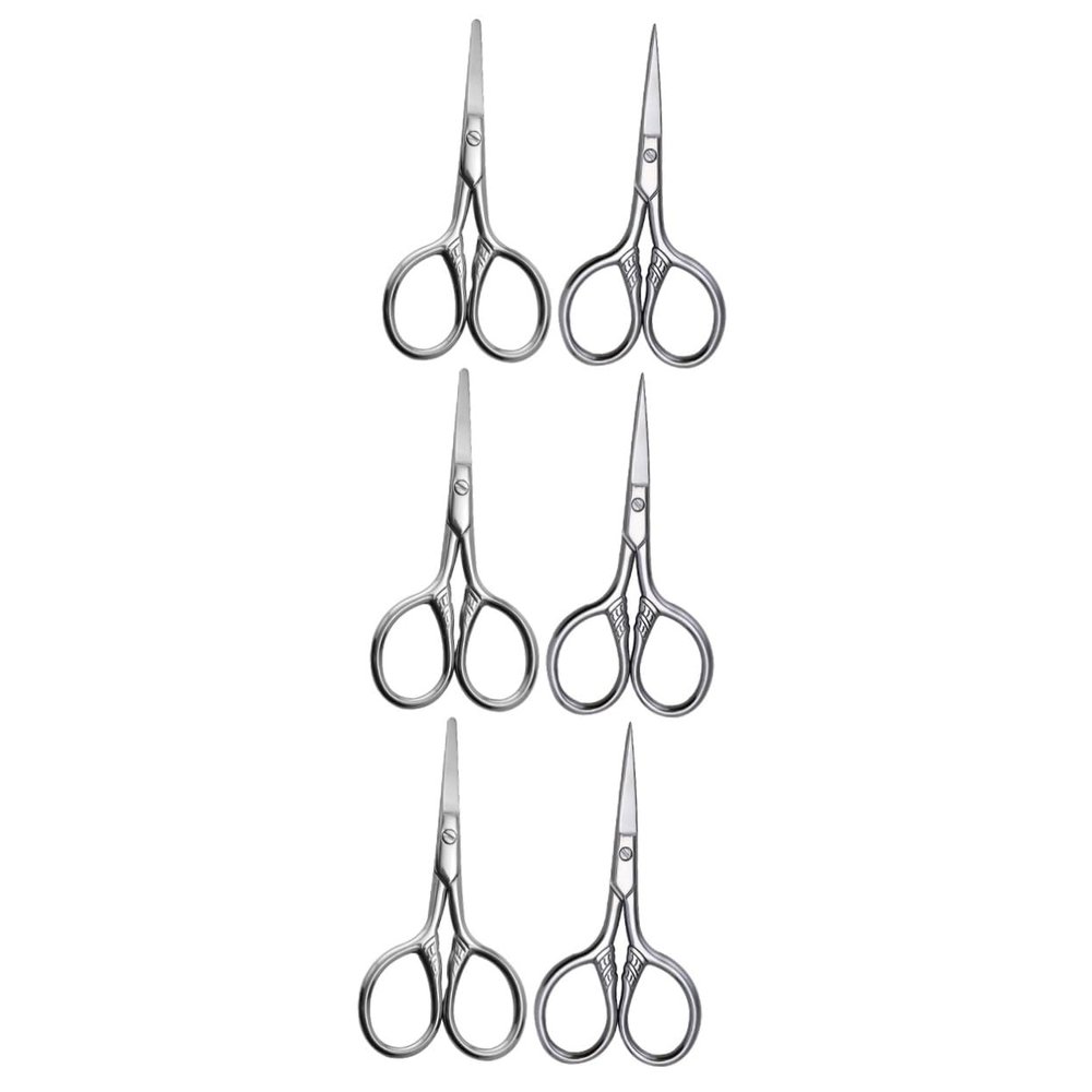 minkissy 6pcs Eyebrow Scissors Stainless Steel Grooming Scissors for Men Women Includes Precision Trimmer for Eyebrows Facial Hair Lash Trimming and Easy to Clean
