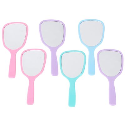 VINTORKY 6pcs Candy Portable Mirror Makeup Mirror Practical Cosmetics Compact Lightweight Design High-Definition Surface