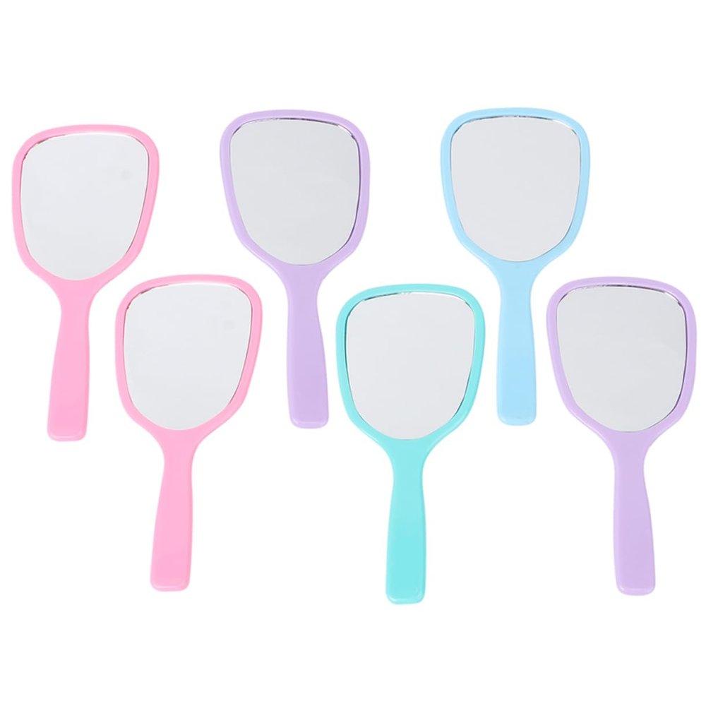 VINTORKY 6pcs Candy Portable Mirror Makeup Mirror Practical Cosmetics Compact Lightweight Design High-Definition Surface