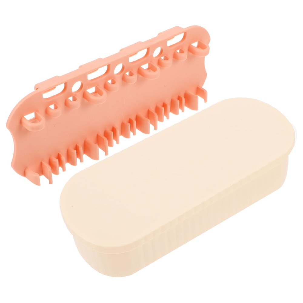 ABOOFAN Makeup Brush Cleaner Box Storage Organizer Lid Cosmetics Brush Holder Travel Portable Makeup Tools Cleaning Case