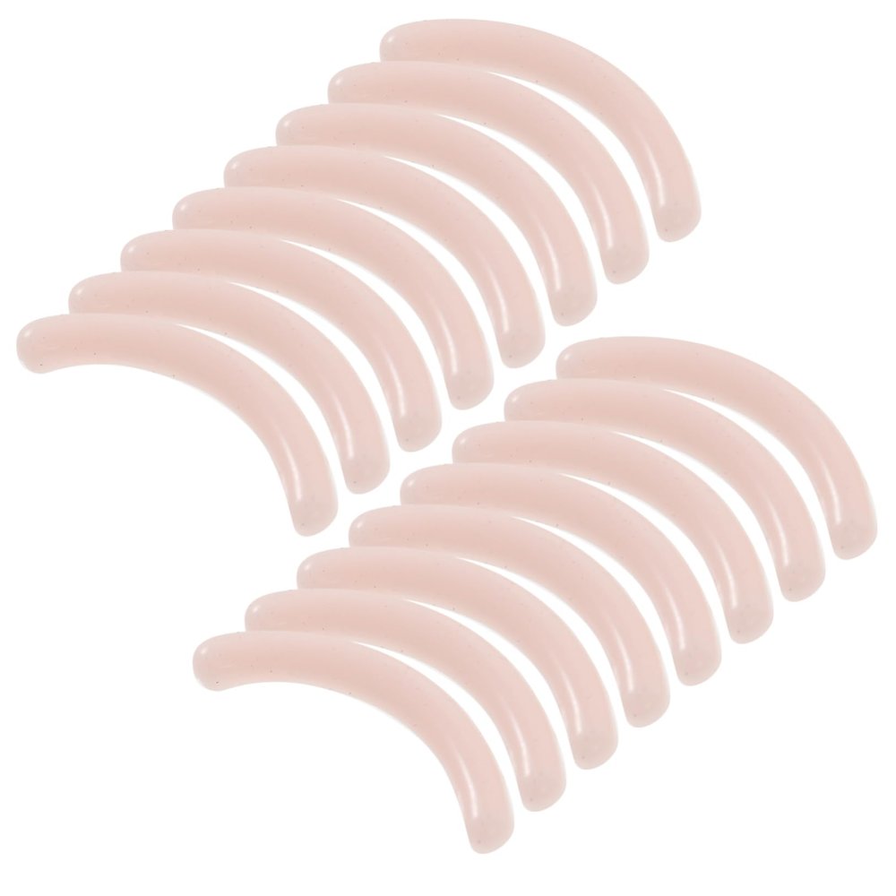 BIUDECO 16pcs Eyelash Curler Replacement Cushions Soft Pink Silicone Pads for Women Eco-Friendly and Washable Eyelash Curling Accessories Smooth Texture for Easy Installation