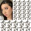 100 PCS Stars Hair Clips,50PCS 1.22"Clip and 50 PCS 1.65"Clips Snap Star Hair Accessories Non Slip Star Clips for Girls Women Y2K Accessories Silver Metal Hair Clips view 1