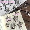 100 PCS Stars Hair Clips,50PCS 1.22"Clip and 50 PCS 1.65"Clips Snap Star Hair Accessories Non Slip Star Clips for Girls Women Y2K Accessories Silver Metal Hair Clips view 2
