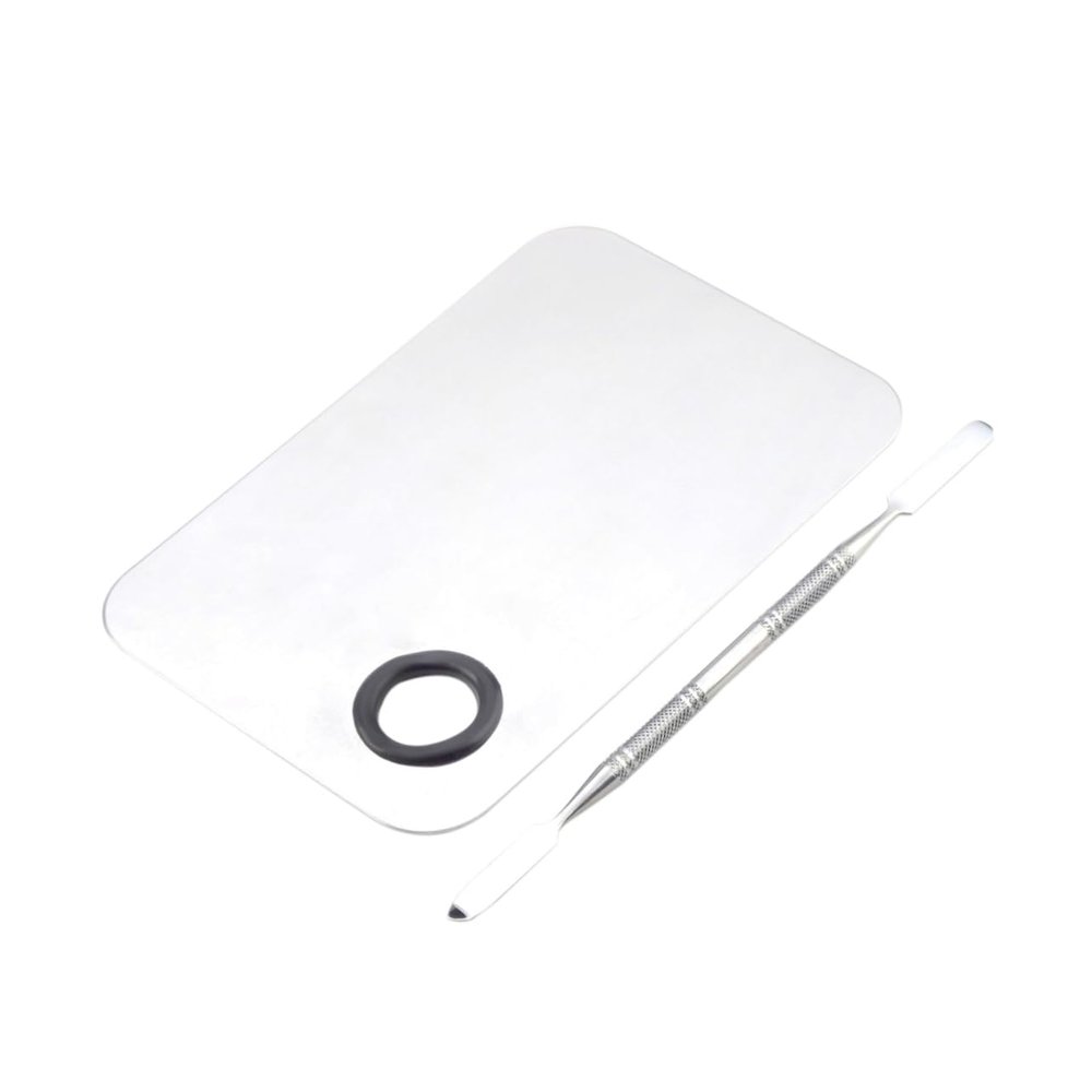 HONMEET Stainless Steel Spatula Tool Lady Cosmetic Mixing Tray for Professional and Home Use Easy to Handle Protective Finish