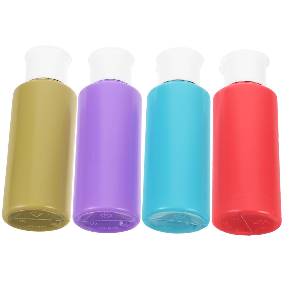 MERRYHAPY 4pcs Small Portable Shampoo and Lotion Bottles Refillable Travel Containers for Toiletries Leak and Lightweight Empty Squeeze Bottles for Shampoo and Lotion for Travel Use