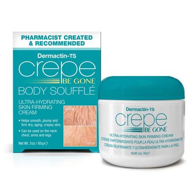 Dermactin Crepe Be Gone Body Souffle - Classic 3 ounce - Ultra Hydrating Crepe Skin Firming Cream for Neck,Chest, Arms & Legs