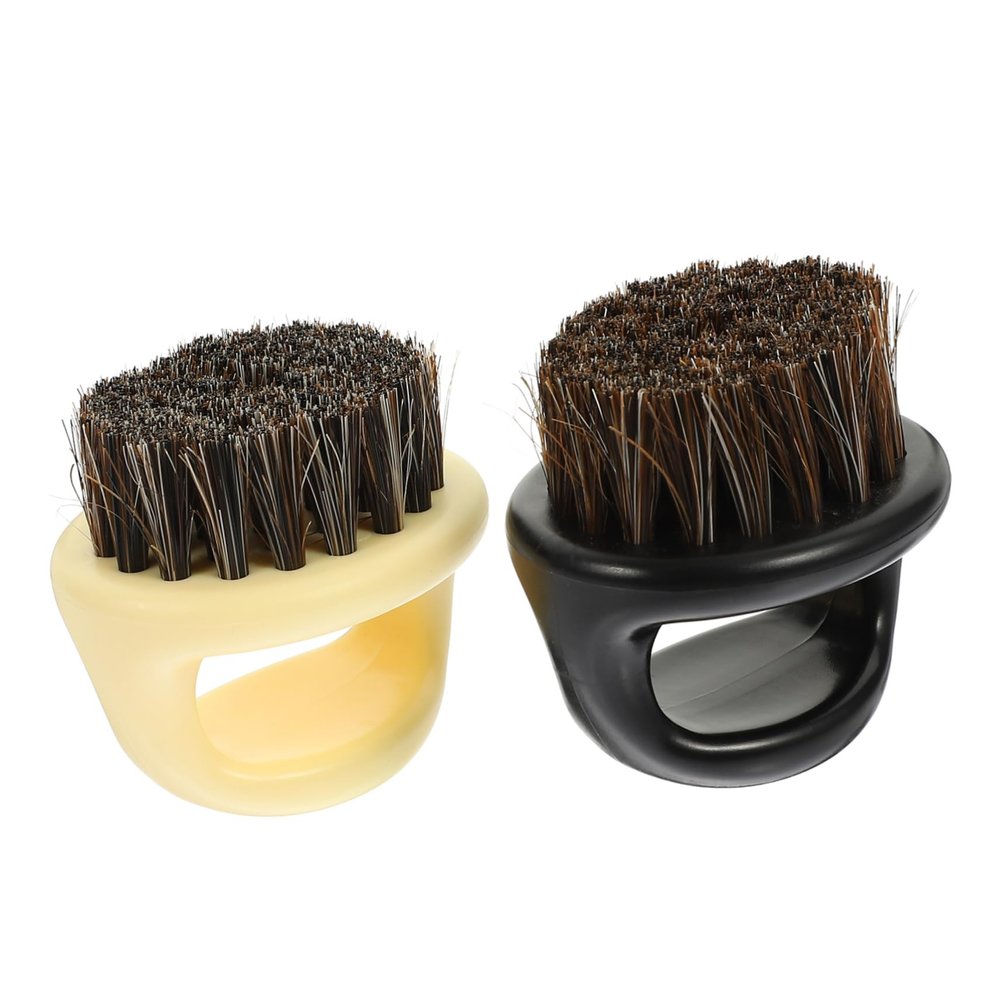 AUTSUPPL 2pcs Men's Beard Brush Multi-purpose Broken Hair Cleaning and Mustache Grooming Brushes for Home and Salon Use Durable and Lightweight for Precision Styling