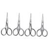 minkissy 4pcs Stainless Steel Eyebrow Scissors for Men Precision Beard Trimming Scissors Ergonomic Grip Compact Design for Easy Grooming Go view 1