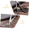 minkissy 4pcs Stainless Steel Eyebrow Scissors for Men Precision Beard Trimming Scissors Ergonomic Grip Compact Design for Easy Grooming Go view 4