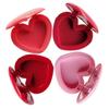 AUTSUPPL 4pcs Heart Shaped Empty Eyeshadow Holder Mirror Cute Lipstick Container for for Travel Birthdays and Special Occasions view 1