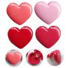 AUTSUPPL 4pcs Heart Shaped Empty Eyeshadow Holder Mirror Cute Lipstick Container for for Travel Birthdays and Special Occasions view 3