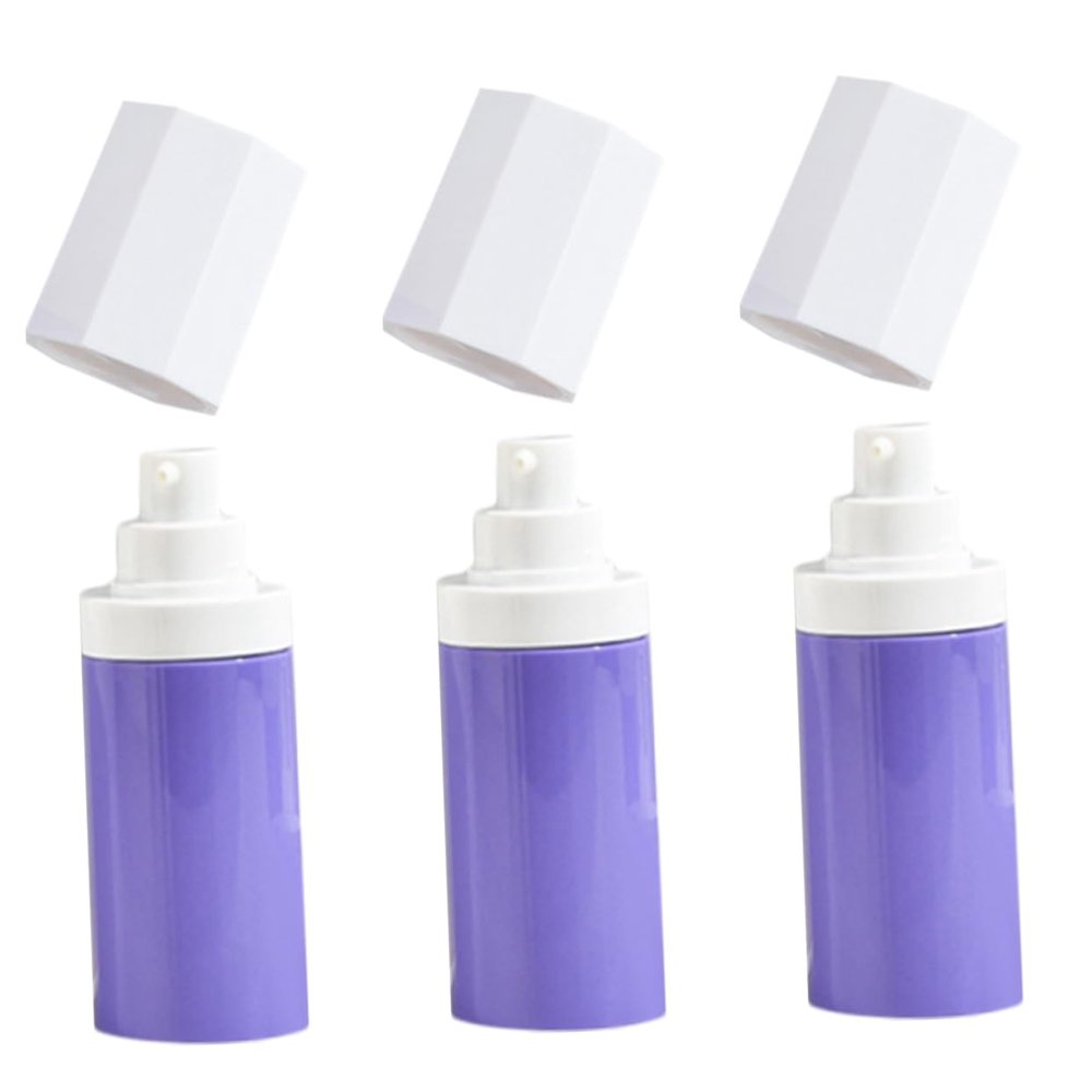 LALADEFIEE 3pcs Travel Airless Pump Bottles Dispenser Lotion Containers Leakproof Travel Lotion Bottles