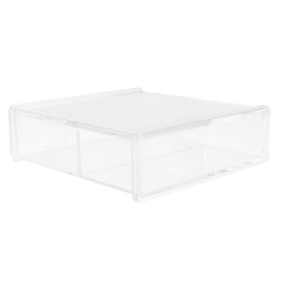Baluue 1Pc Transparent Acrylic Makeup Holder Large Capacity Cosmetic Organizer with Two Design Makeup Tools Storage for Brushes and Small Items
